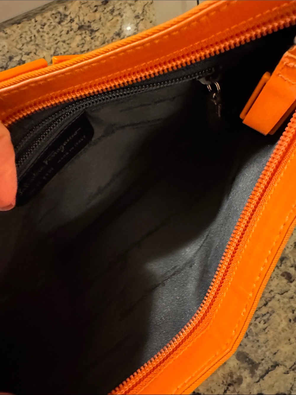 Ferragamo Orange Shoulder Tote Handbag - Picture 8 of 11